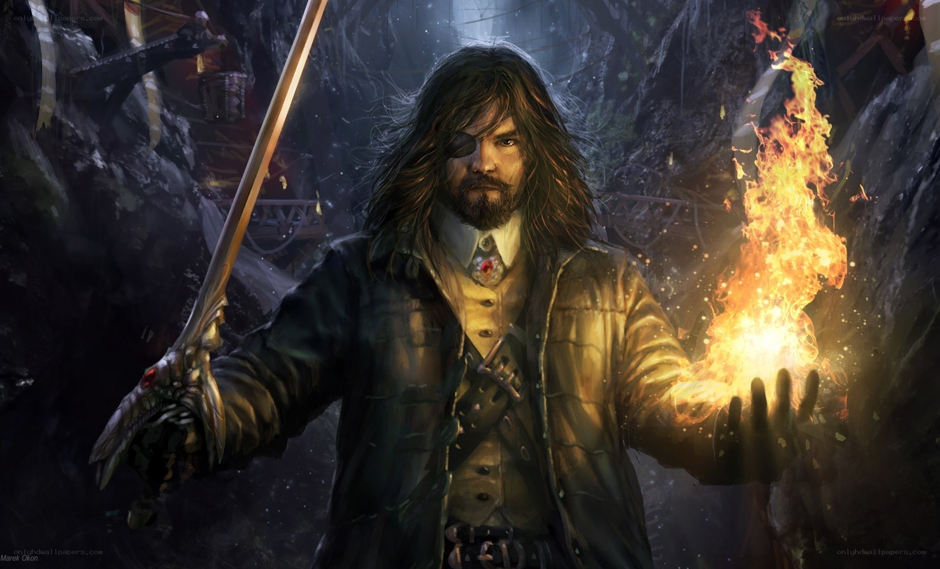 Pirate with fire magic