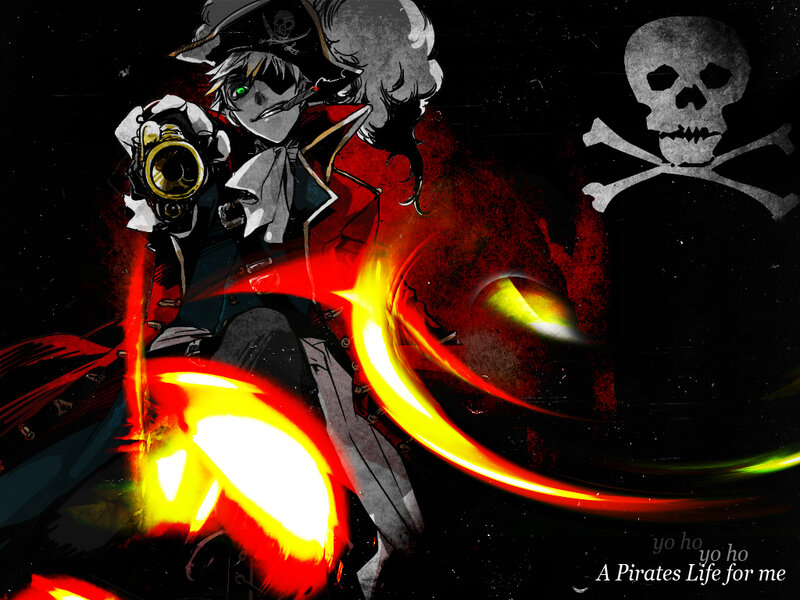 pirate with glowing sword