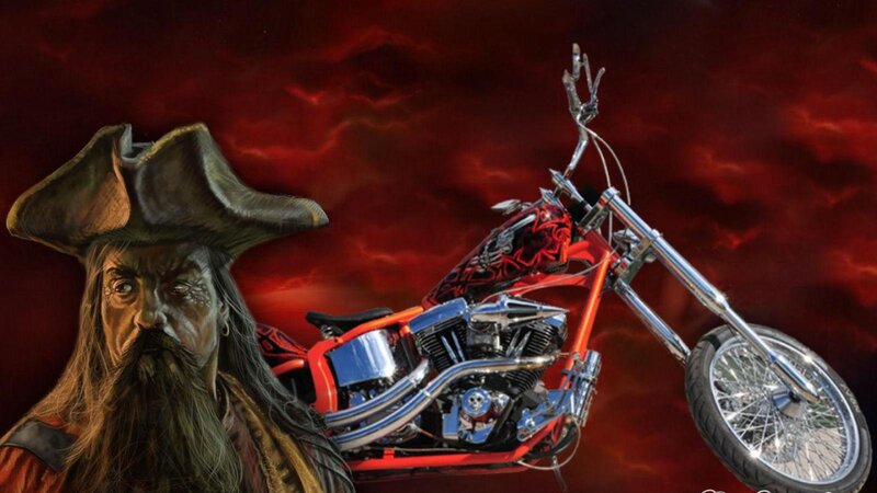 Pirate with Motorcycle
