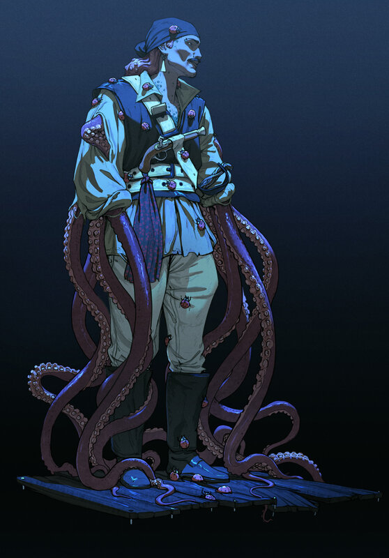 Pirate with Octopus Tentacles