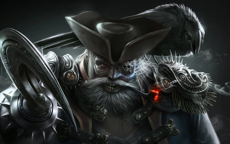 Pirate with Raven