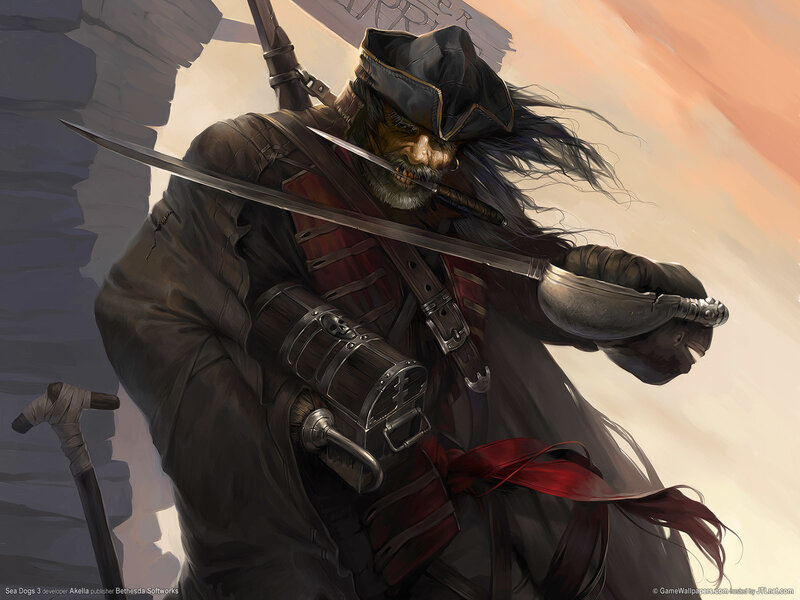 Pirate with Sword — Brown
