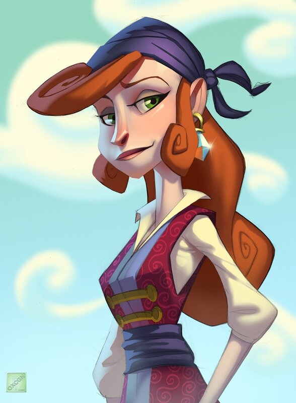 pirate woman character art