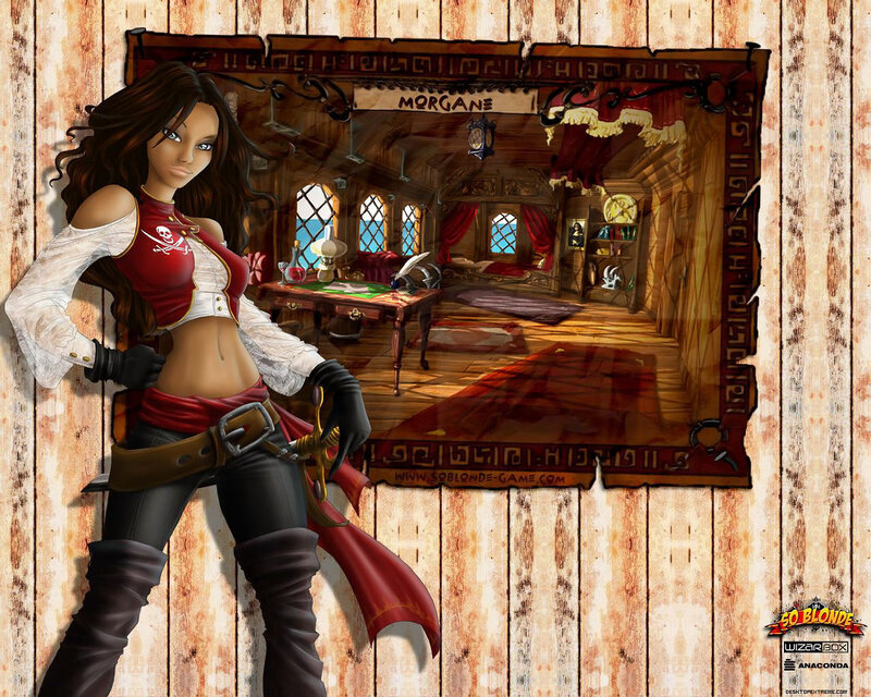 pirate woman in cabin
