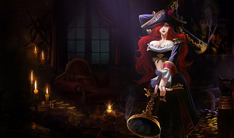 pirate woman in candlelit room