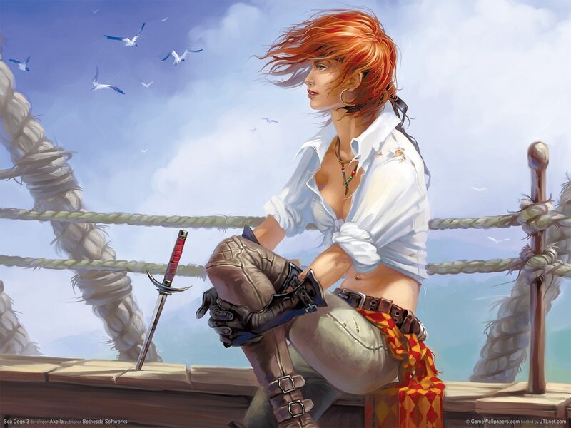 pirate woman on a ship
