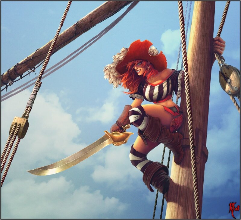 pirate woman on ship