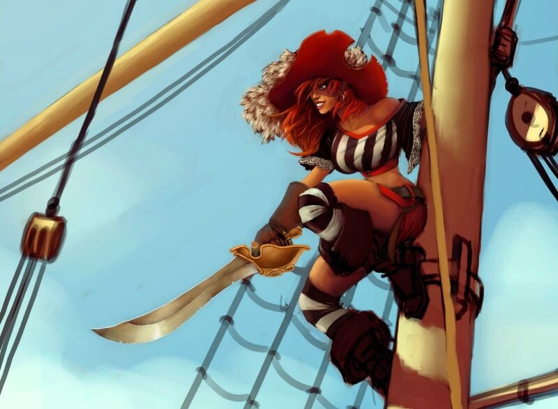 pirate woman on ship