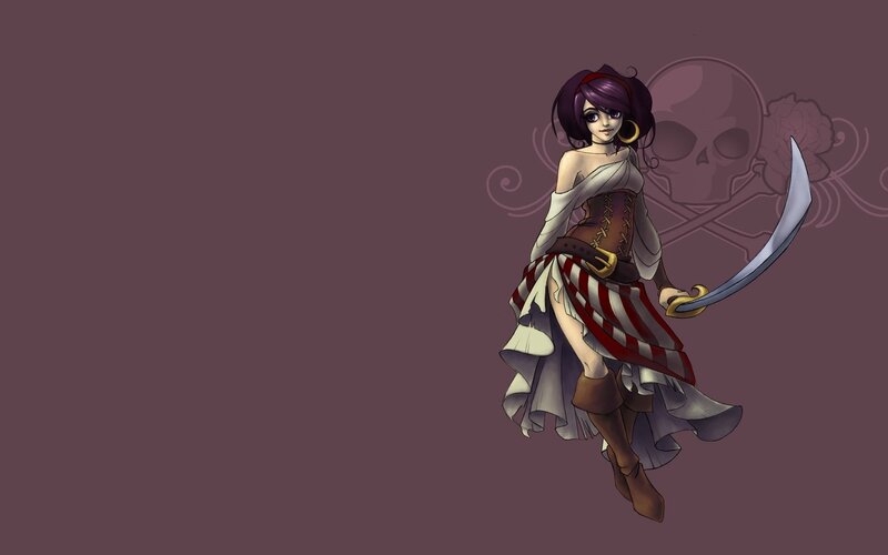 pirate woman with cutlass