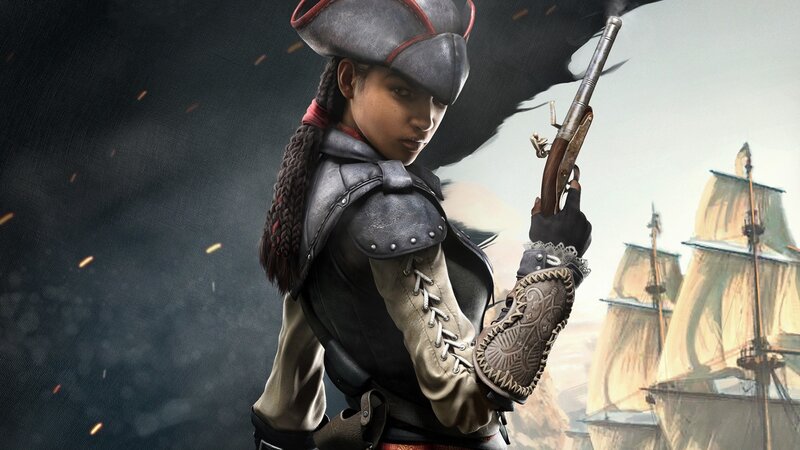 pirate woman with pistol