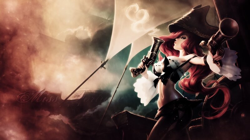 Pirate Woman with Red Hair — Dramatic