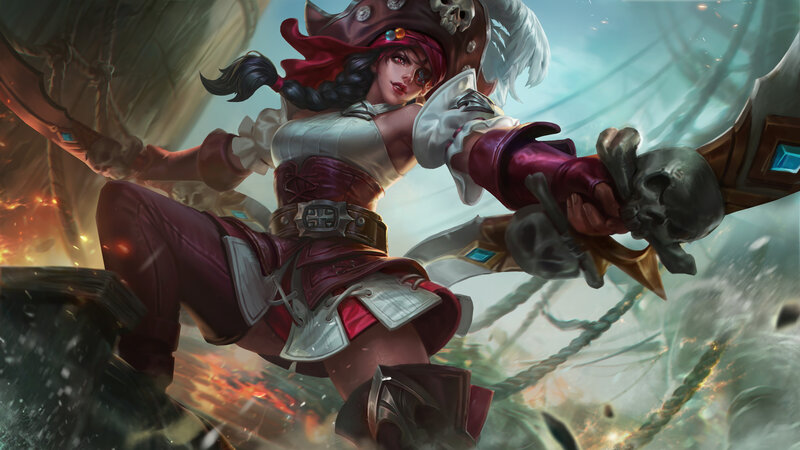 Pirate Woman with Sword — Red, Dramatic, Digital Art