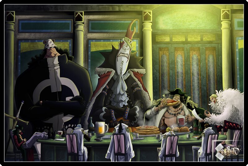 Pirates at a Table — Green