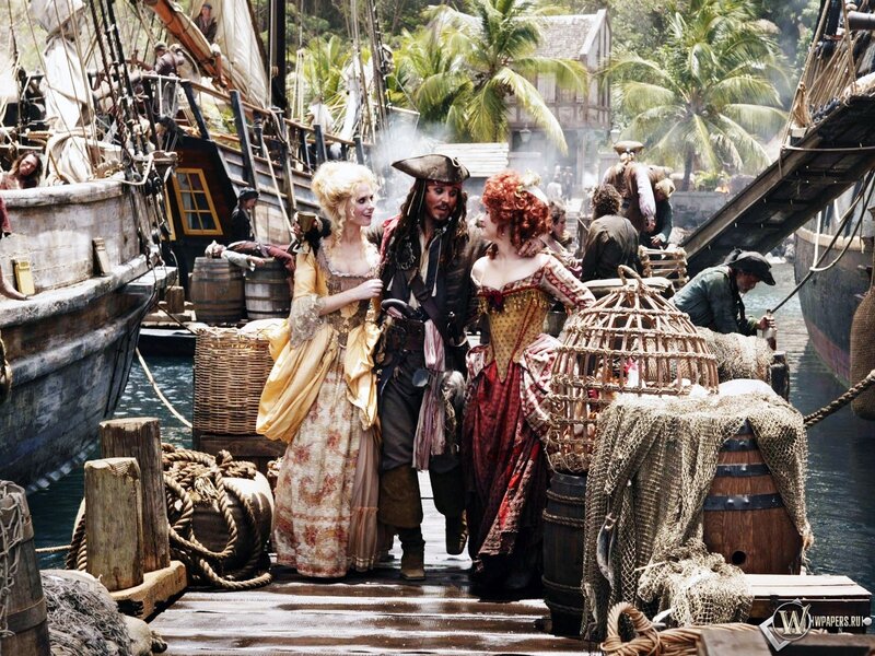 Pirates at a tropical port