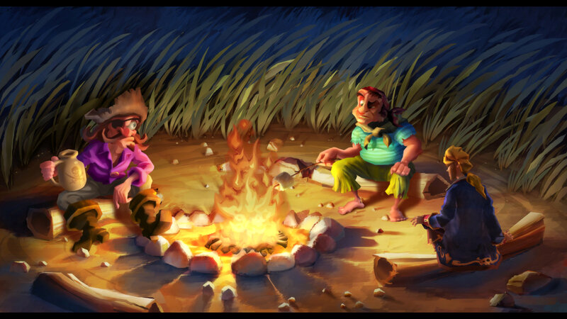 Pirates by the campfire