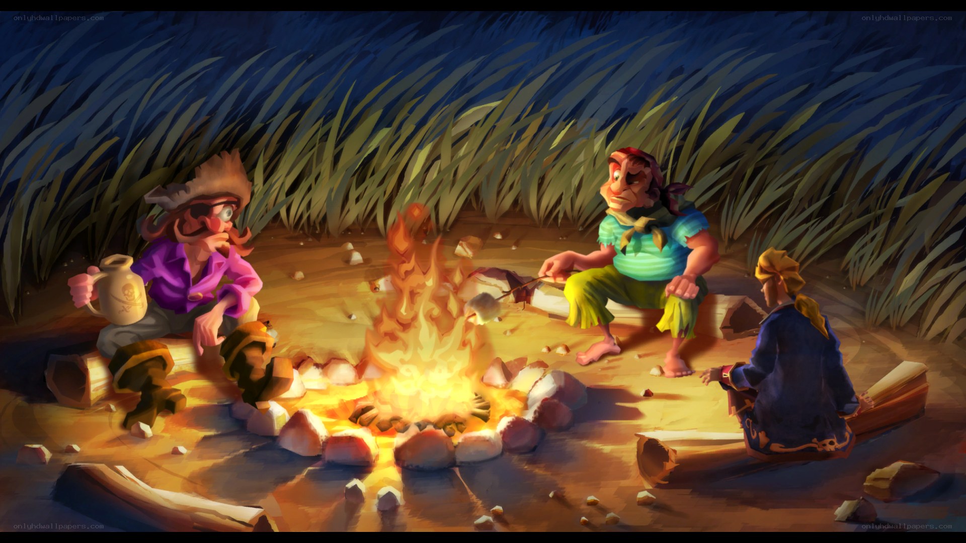 Pirates by the campfire