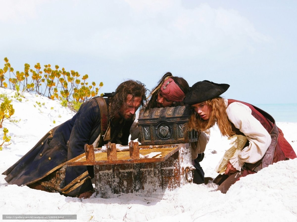 Pirates finding a treasure chest