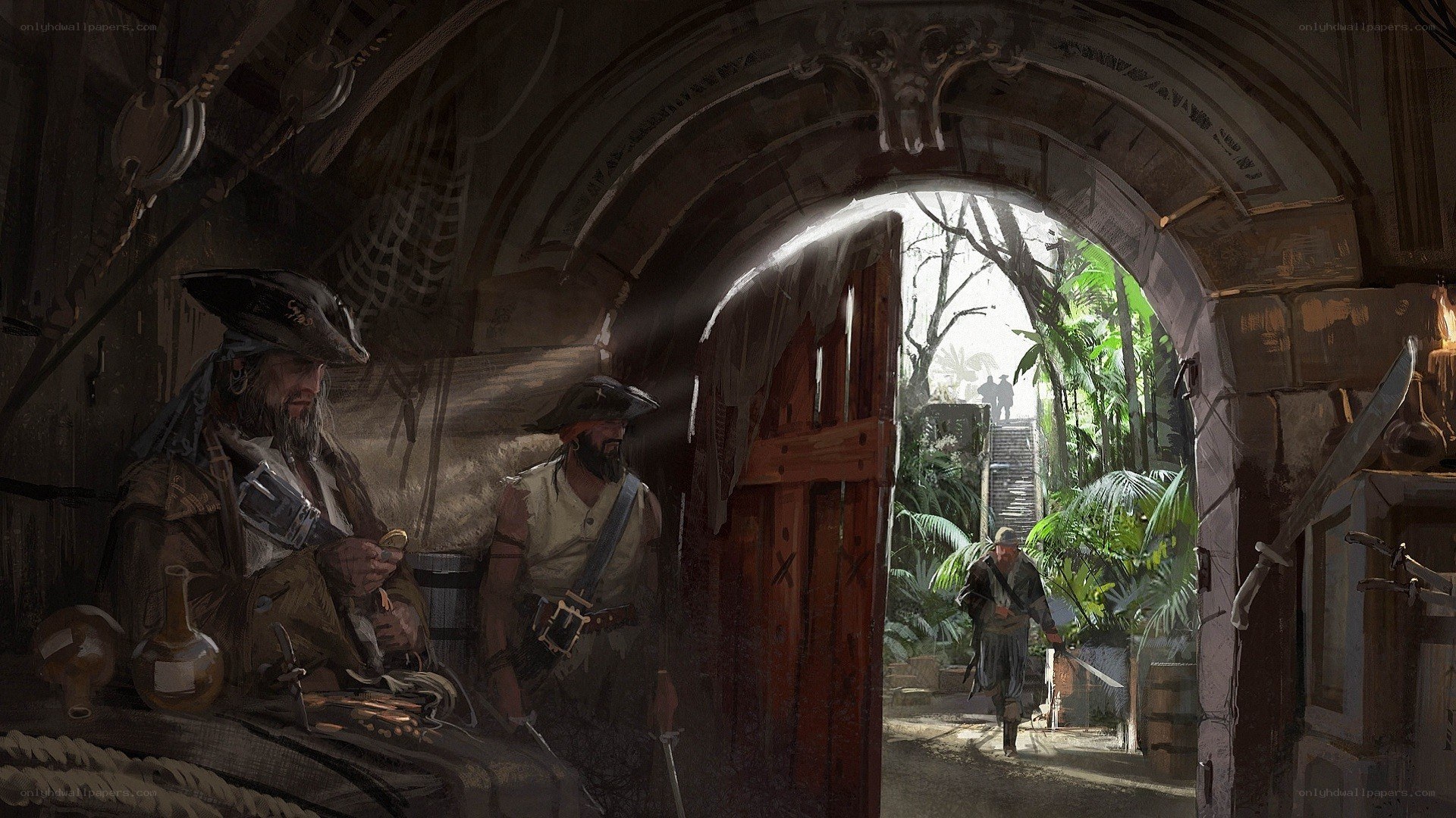 Pirates in a jungle fortress