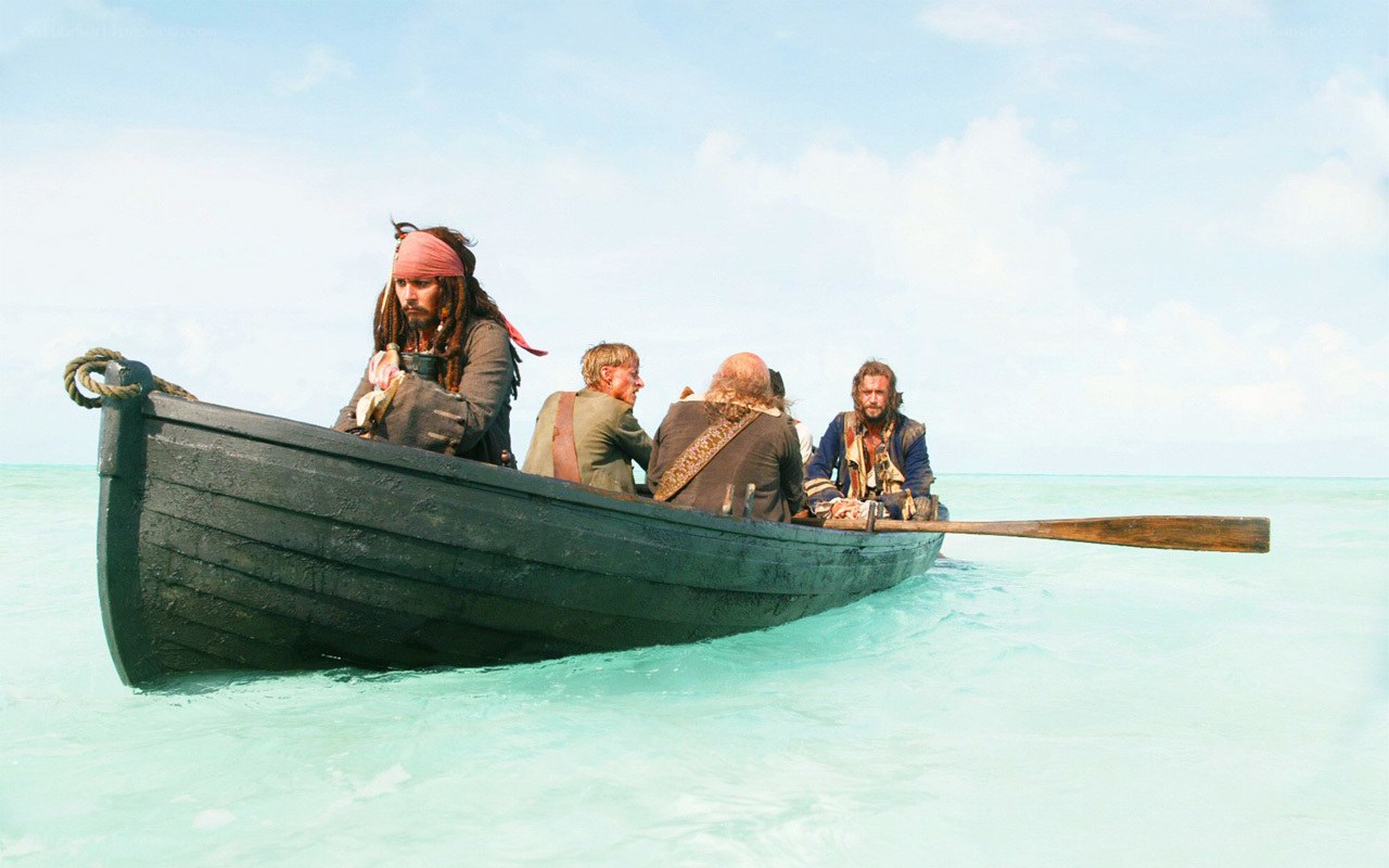 Pirates in a rowboat