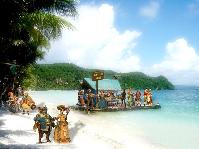 Pirates on a Beach — Blue, Serene