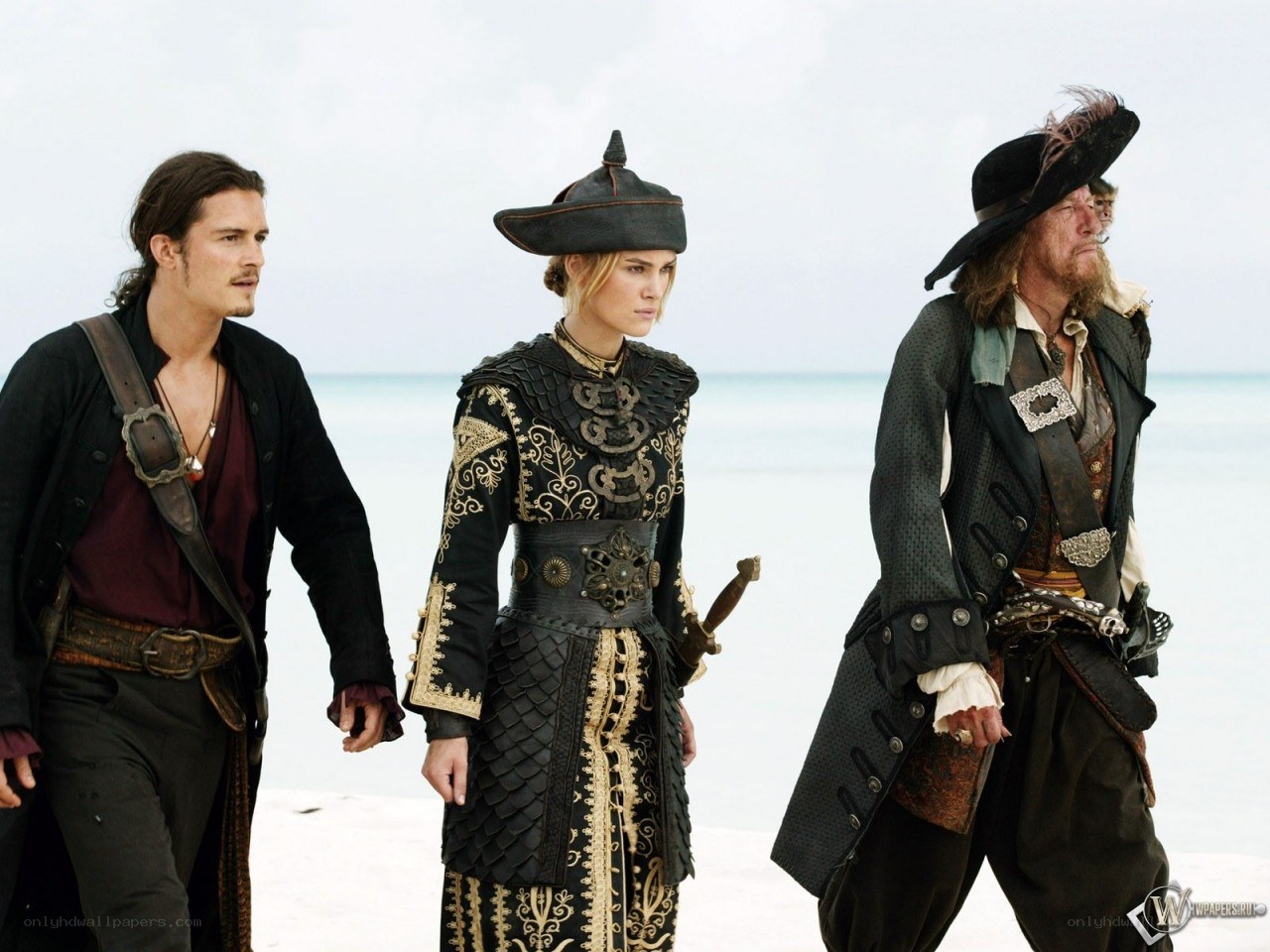 pirates on a beach scene