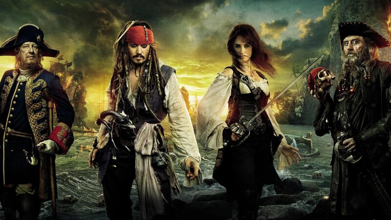 Pirates on a Beach — Yellow, Dramatic, Sunset, Digital Art