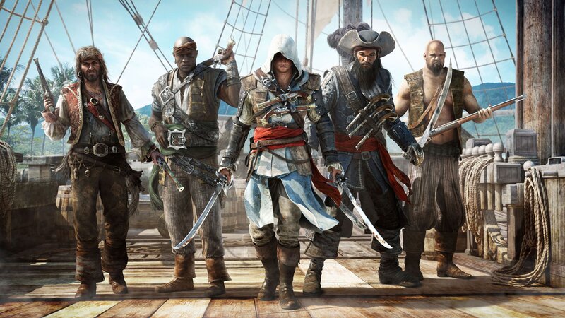 Pirates on a Ship Deck — Brown, Adventurous