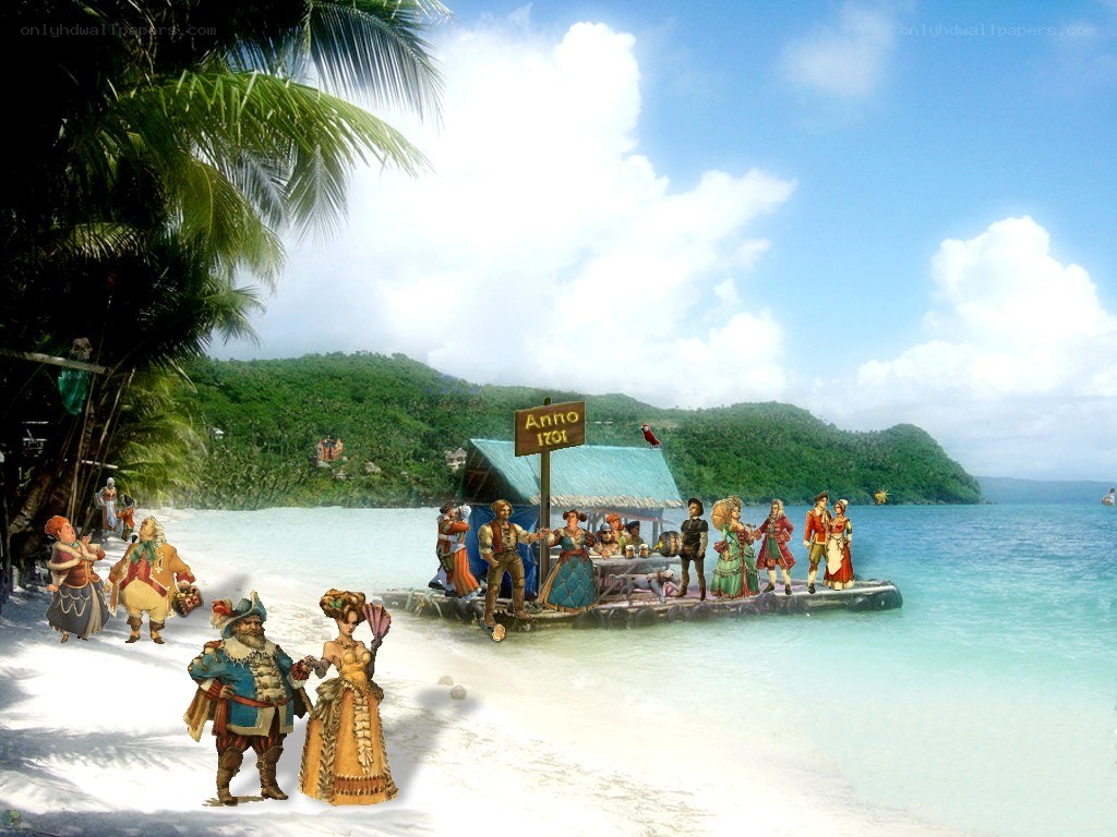 Pirates on a tropical island