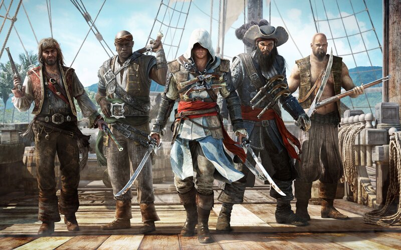 Pirates on Ship Deck