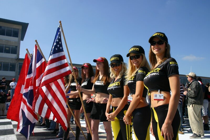 Pirelli grid girls at a race