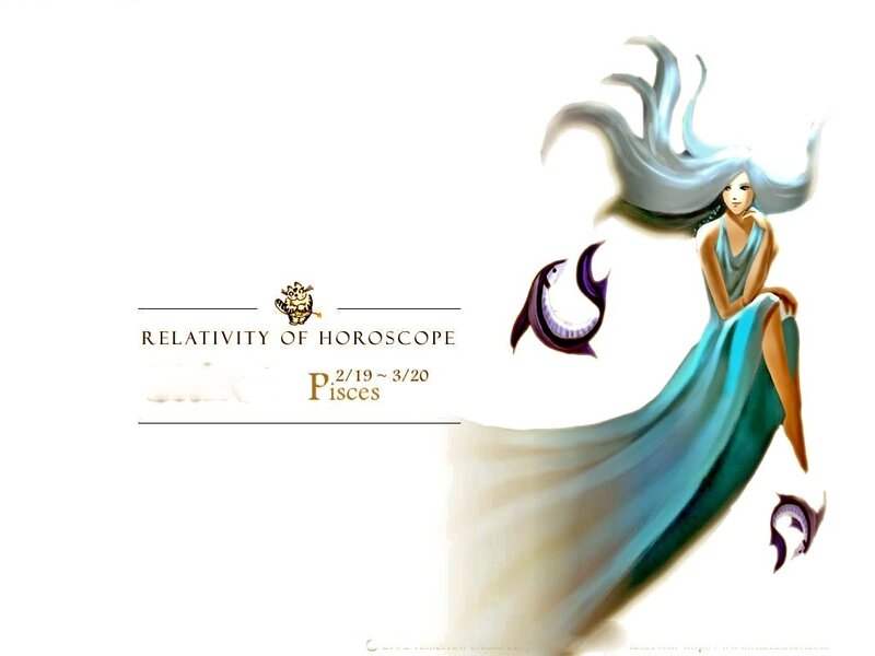 Pisces zodiac sign illustration