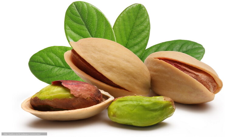Pistachio Nuts with Leaves — Green, Neutral