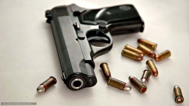 pistol and ammunition