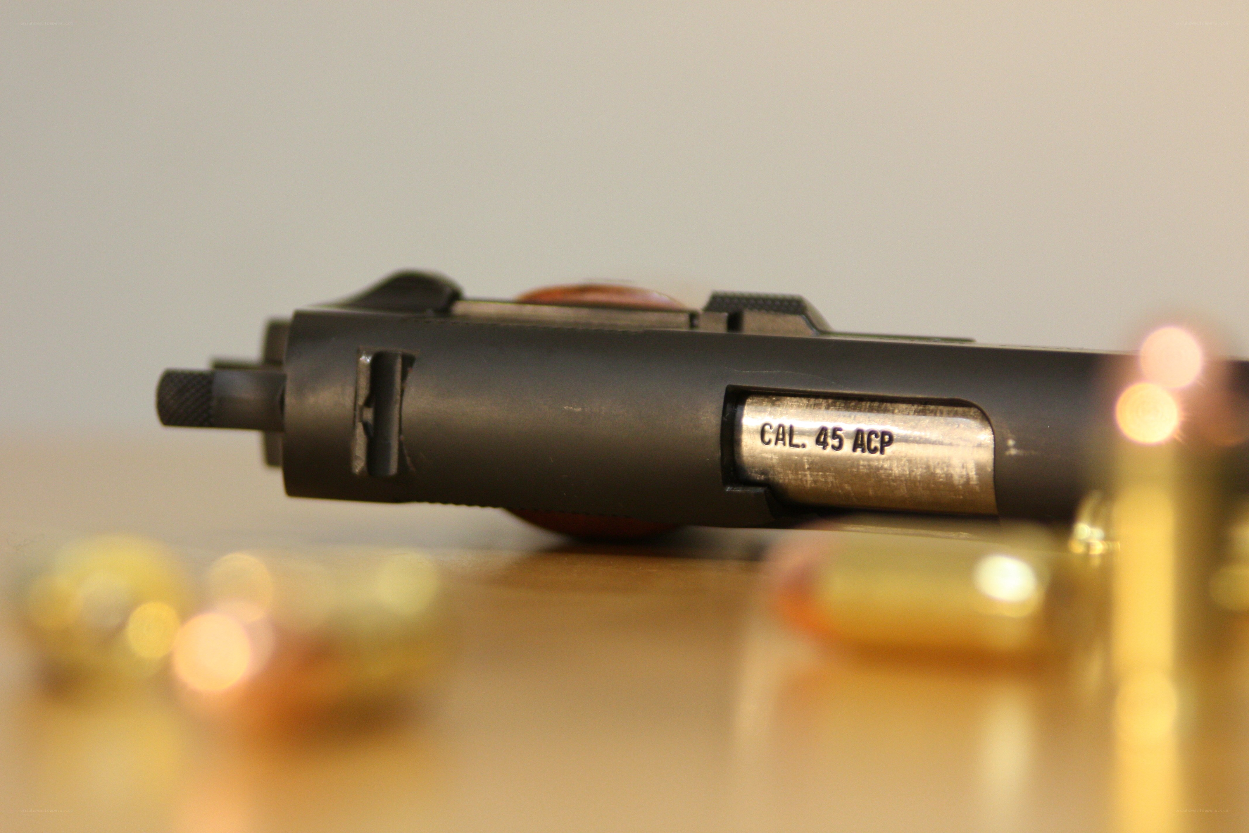 pistol with ammunition