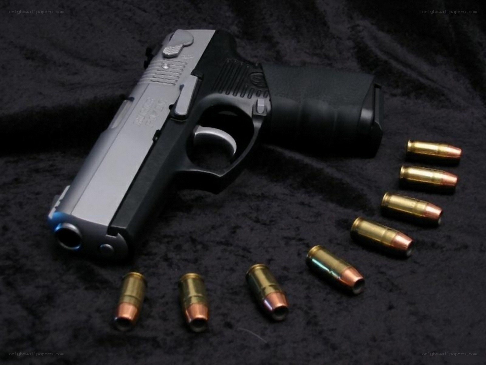 pistol with ammunition