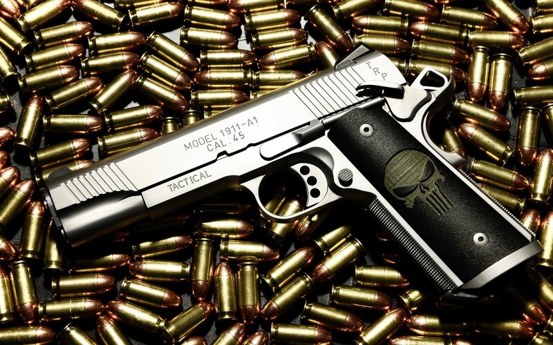 Pistol with Bullets — Silver