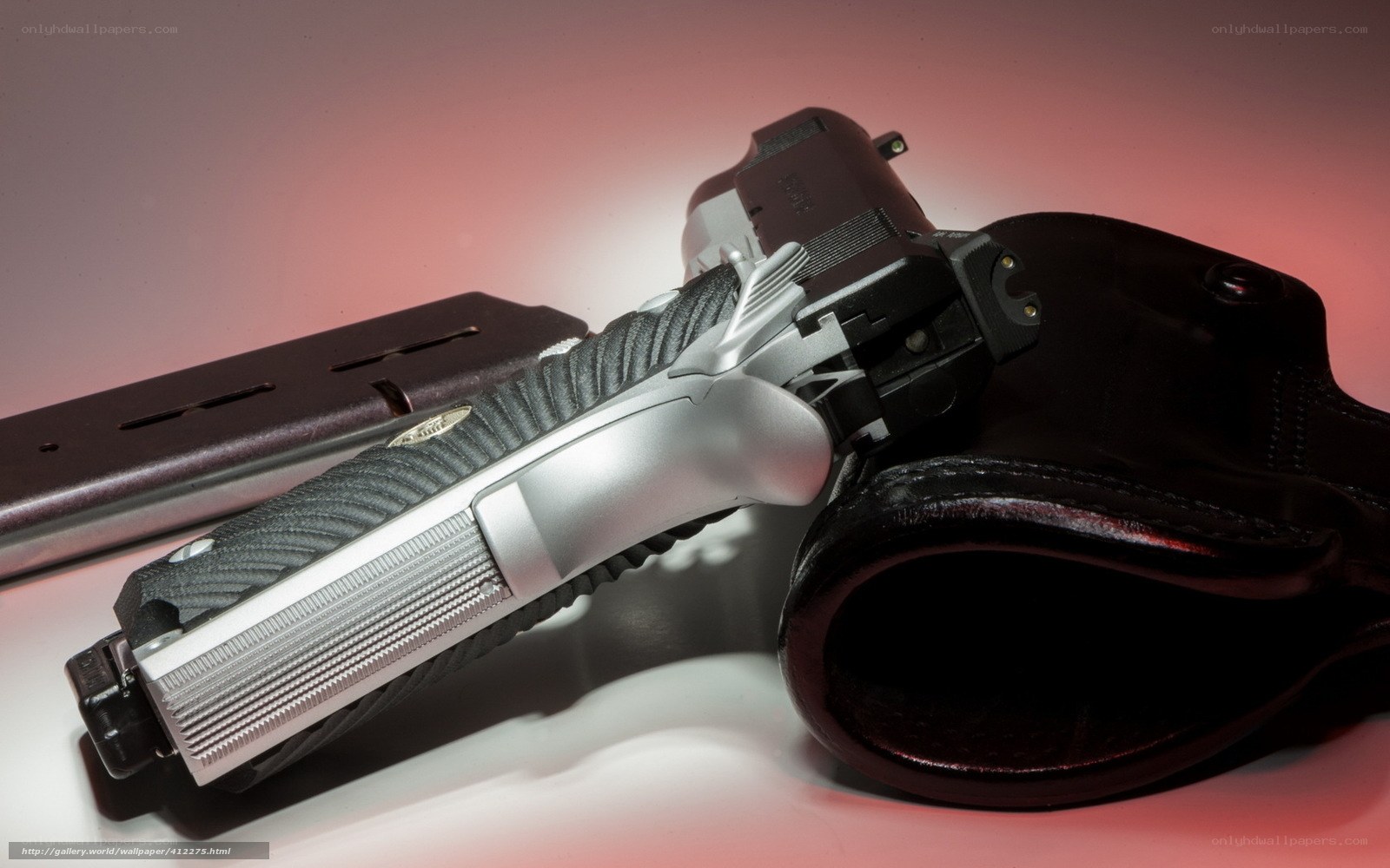 pistol with magazine and holster