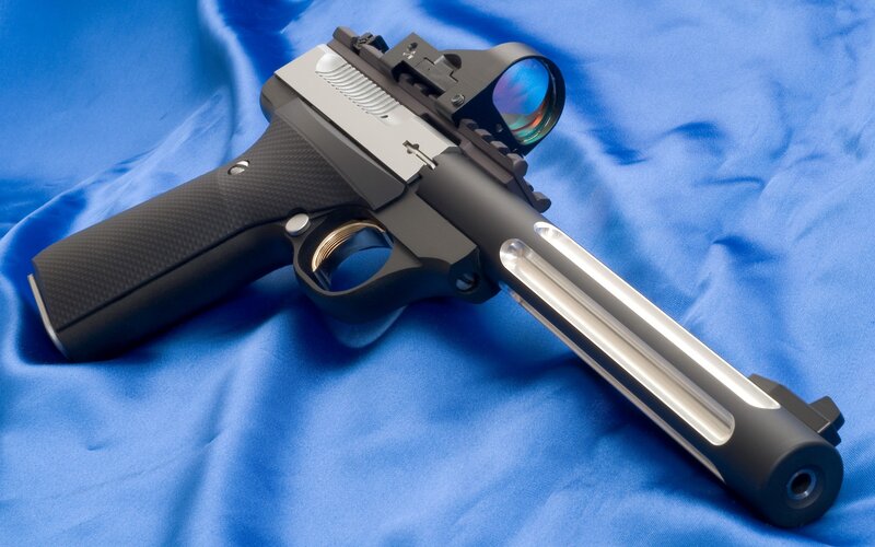 pistol with red dot sight