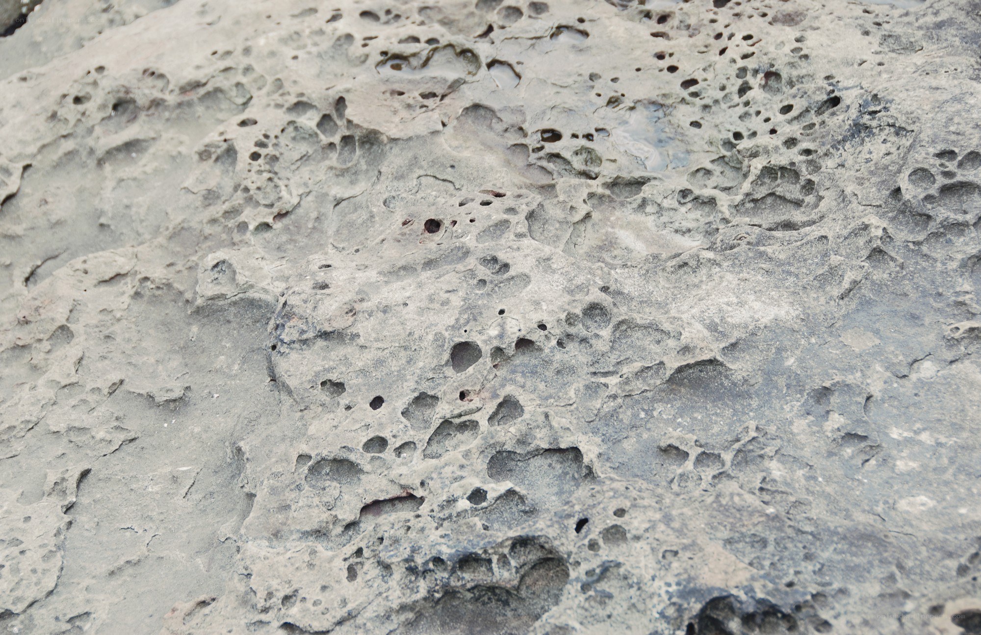 pitted rock surface