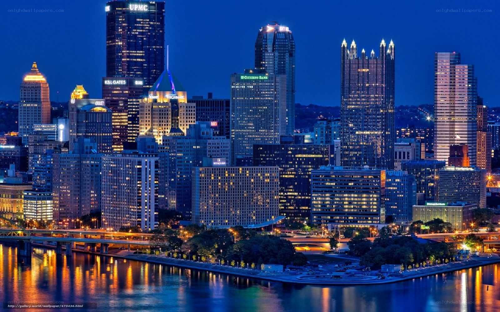 Pittsburgh skyline at night