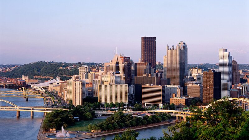 Pittsburgh Skyline — Blue, Calm