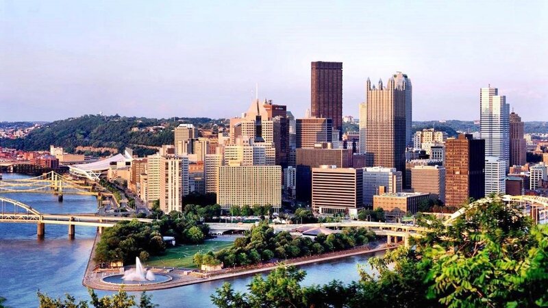 Pittsburgh Skyline — Blue