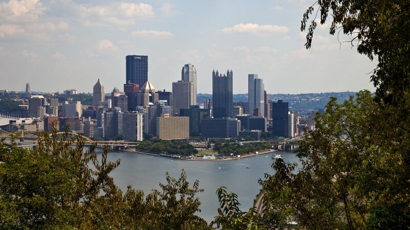 Pittsburgh Skyline — Green