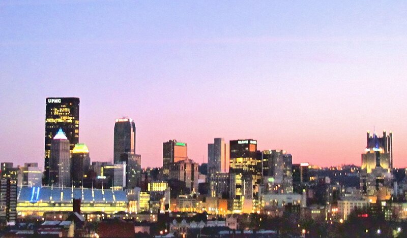 Pittsburgh Skyline — Purple