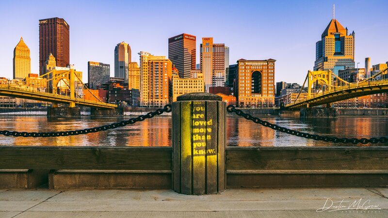 Pittsburgh Skyline — Yellow