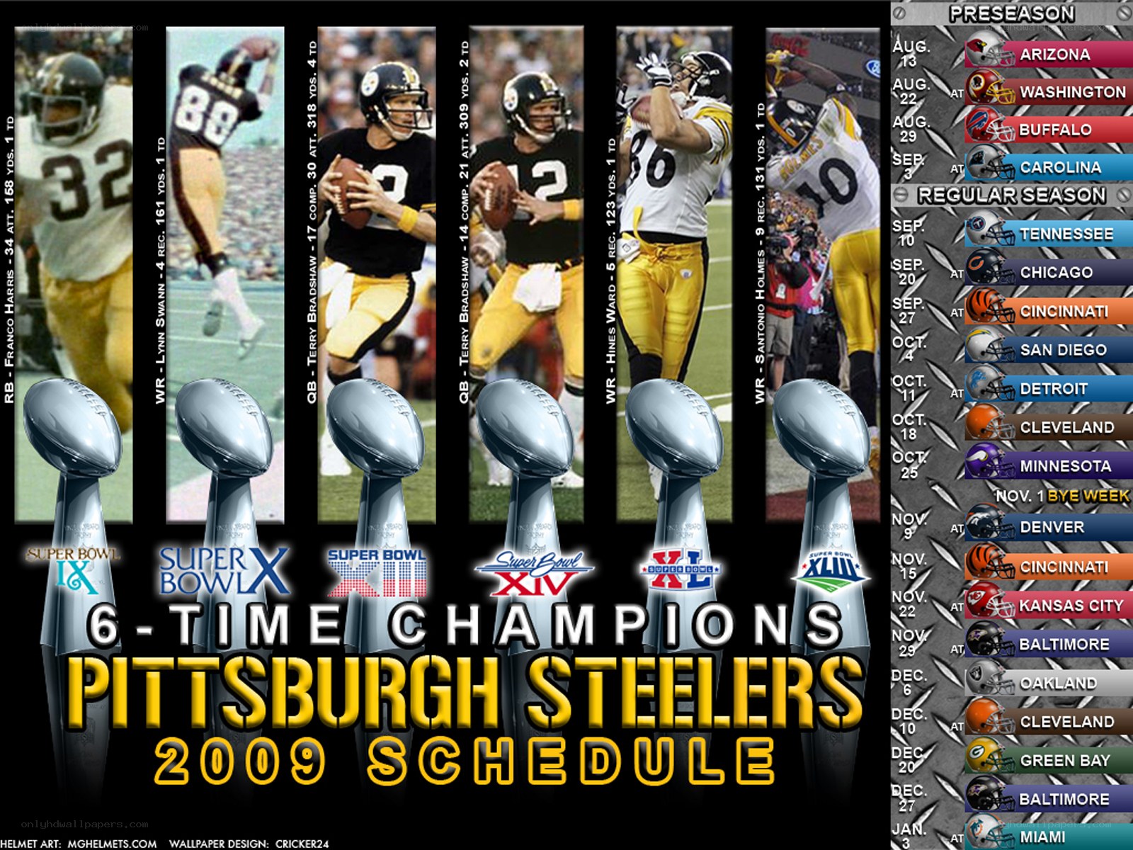 Pittsburgh Steelers 2009 Schedule