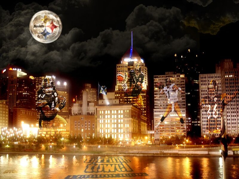 Pittsburgh Steelers Players — Black, Dramatic