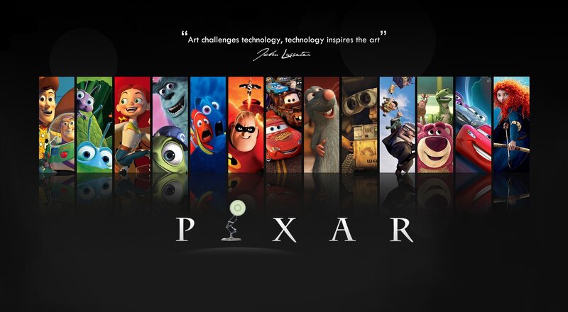 Pixar characters collage