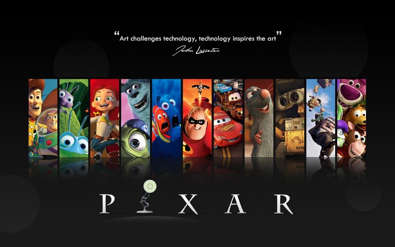 Pixar Movie Characters — Black, Celebratory