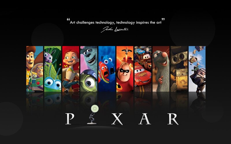 Pixar Movie Characters — Black